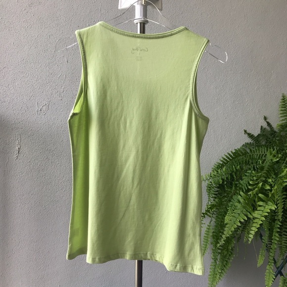 Coral Bay Every Day Tank size S green sleeveless crew neck 100% cotton - Picture 2 of 7